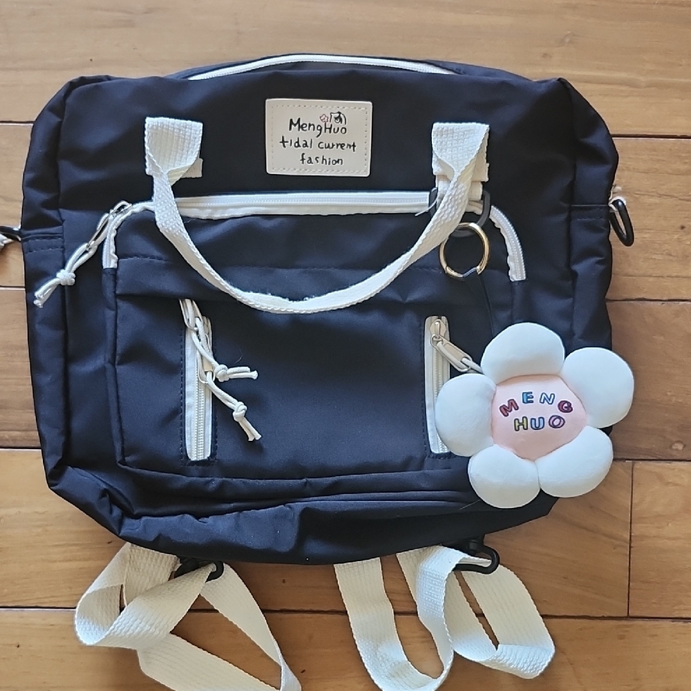 Messenger Bag With Flower Charm